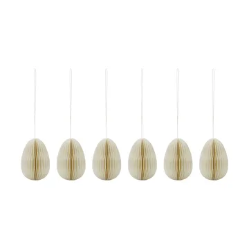 Œuf de Pâques Honeycomb 6 pièces - Off-white - House Doctor