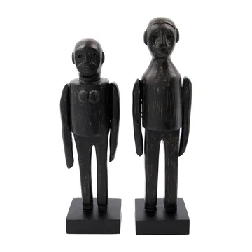 Œuvre d'art Spouses 32 cm 2 pièces - Noir - House Doctor