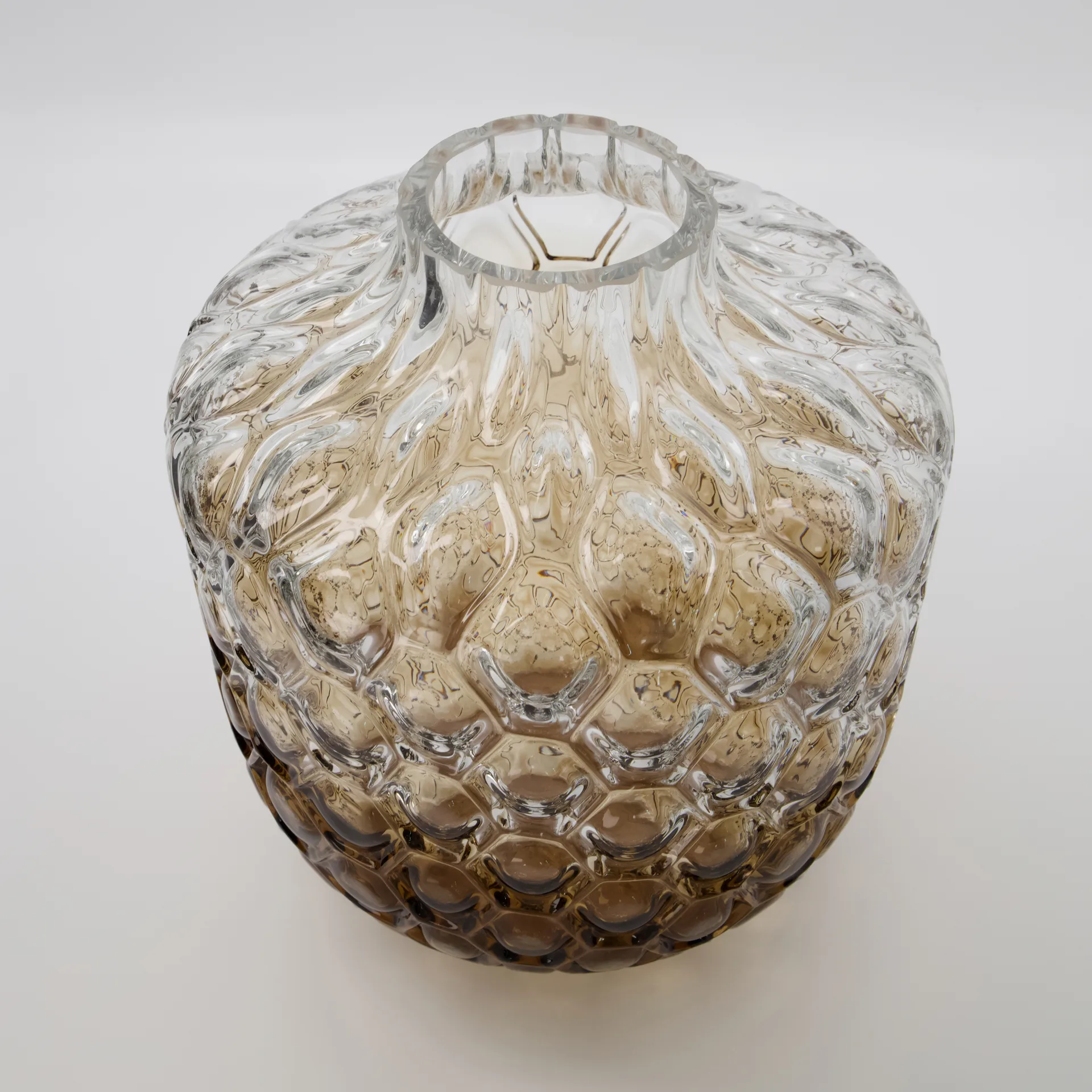 Vase Art Deco 31 cm, Marron House Doctor