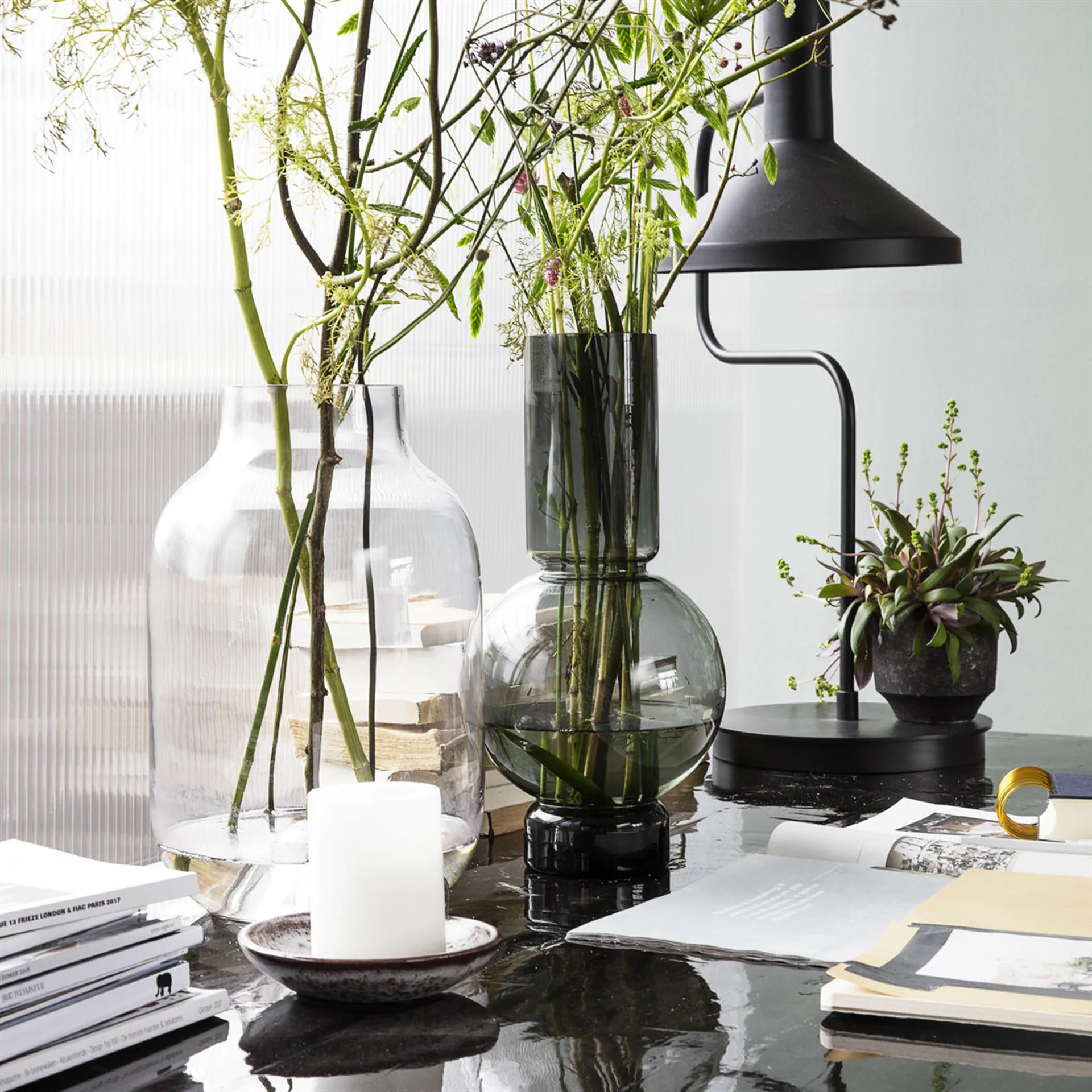 Vase Bubble 35 cm, gris House Doctor