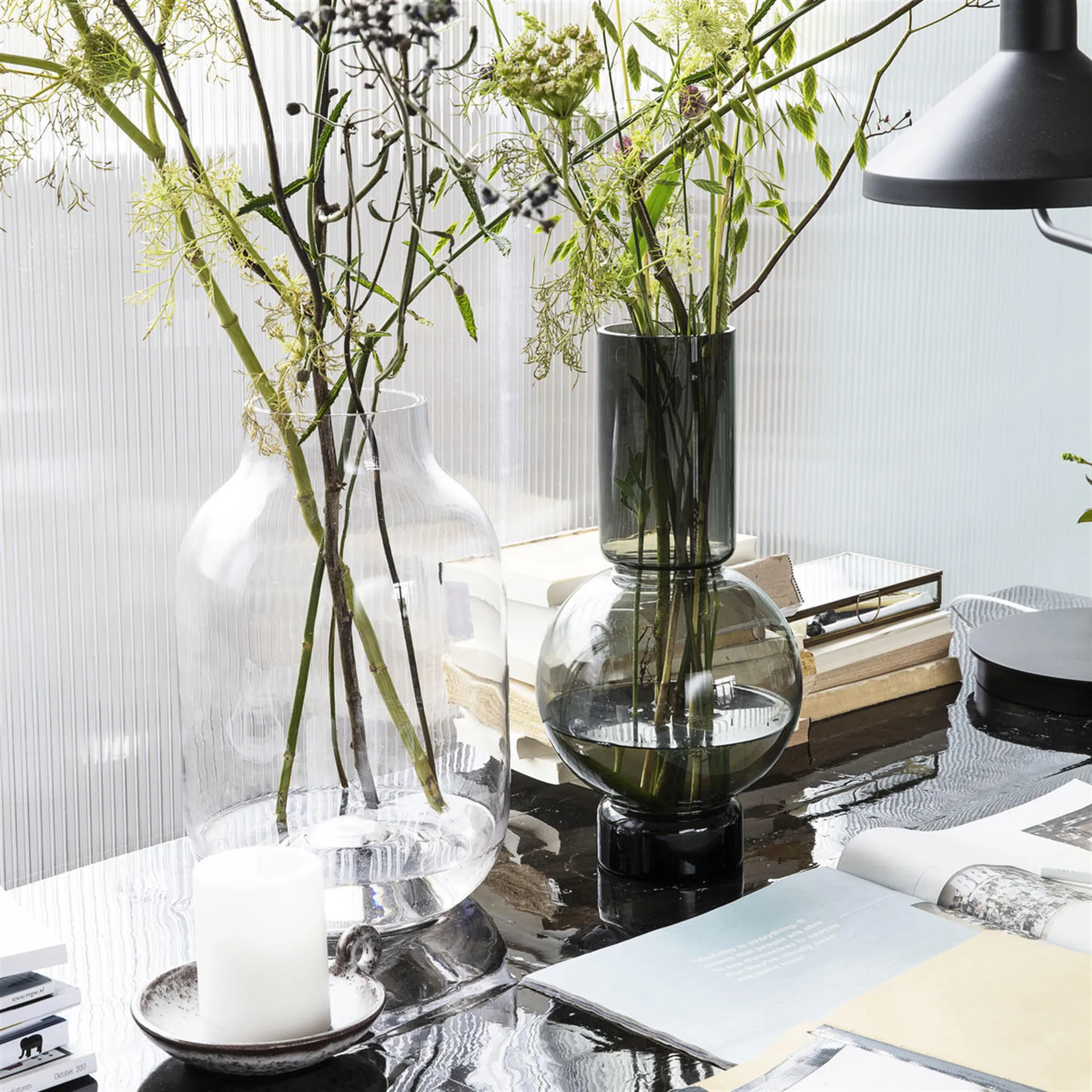 Vase Bubble 35 cm, gris House Doctor