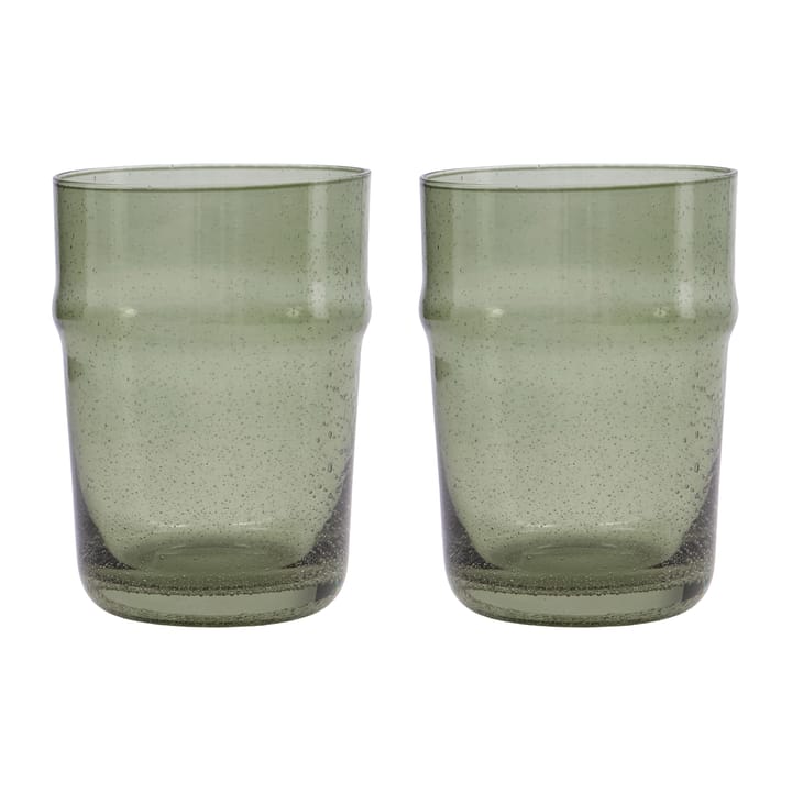 Verre Rain 10,5 cm, lot de 2 - Vert - House Doctor