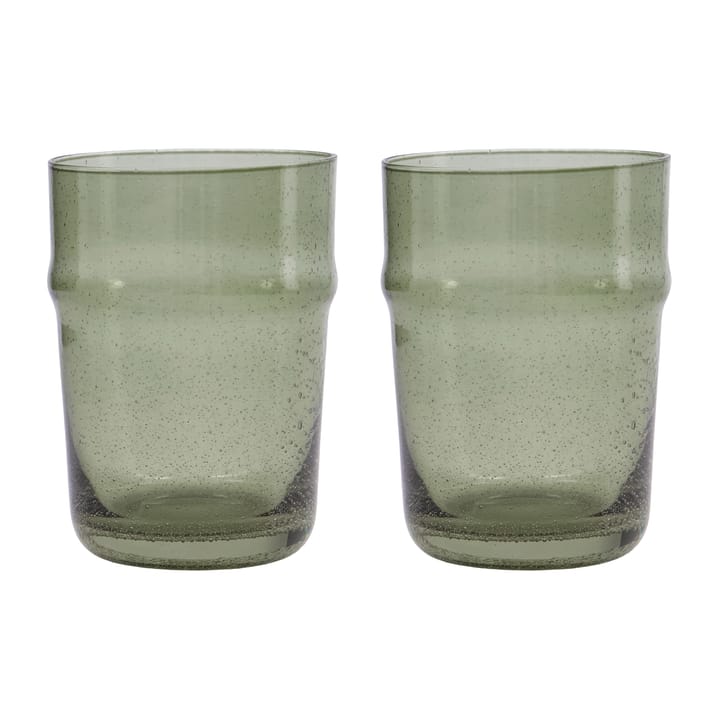 Verre Rain 10,5 cm, lot de 2 - Vert - House Doctor