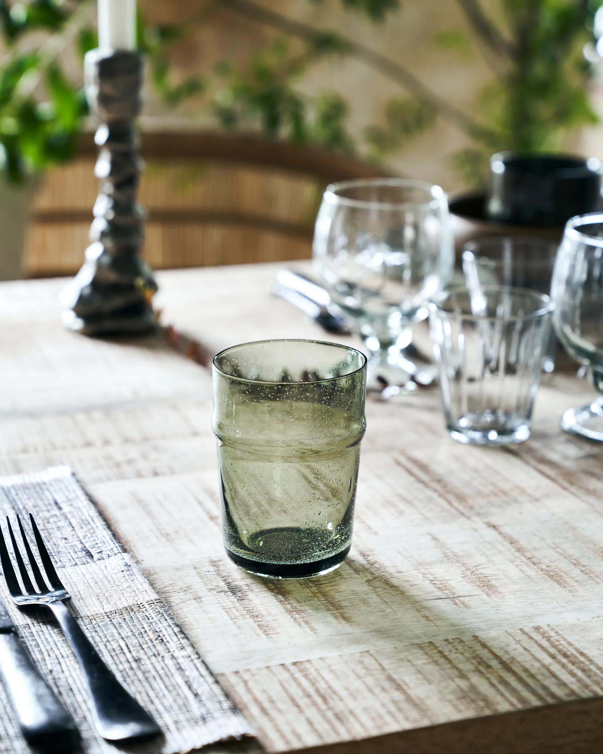 Verre Rain 10,5 cm, lot de 2, Vert House Doctor