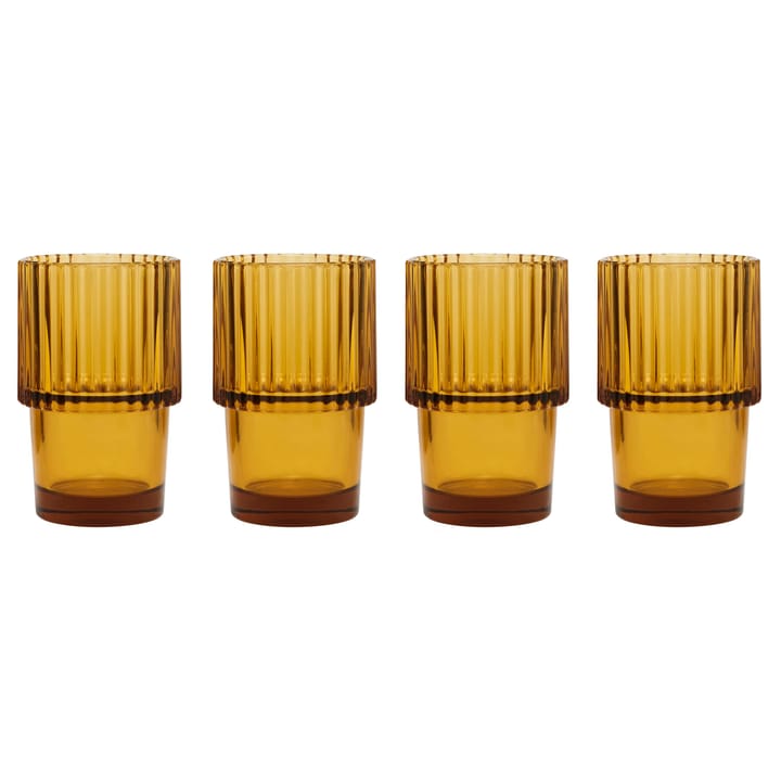 Verre Rills Lot de 4, Ambre House Doctor