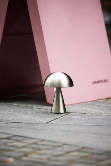Lampe de table portable Mush - Nickel - Hübsch