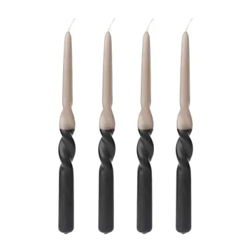 Bougie torsadée Humdakin skruvade 30 cm Lot de 4 - Coal-stone - Humdakin