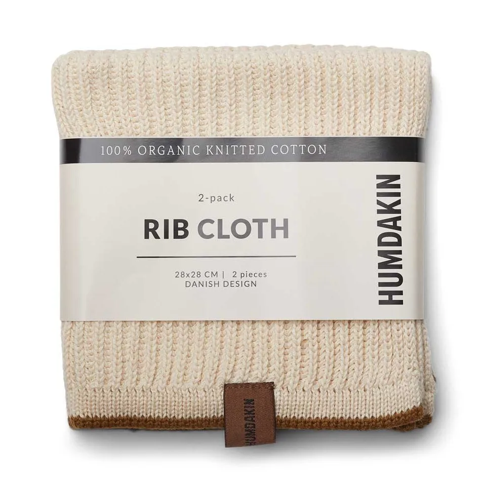 Lavette en chenille Humdakin 28x28 cm Lot de 2, Shell-sunSet Humdakin