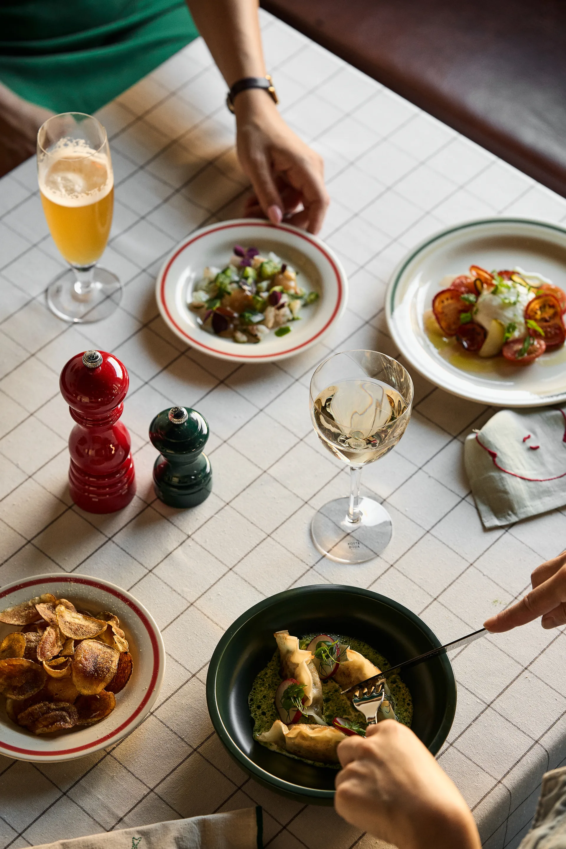 Nappe Humdakin Check 140x240 cm, Pine Humdakin