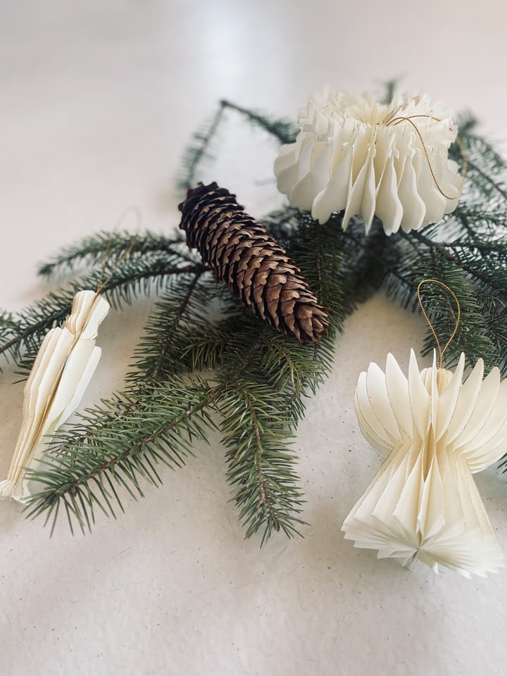 Pack de 3 décorations de Noël à suspendre Humdakin, Blanc cassé/or Humdakin