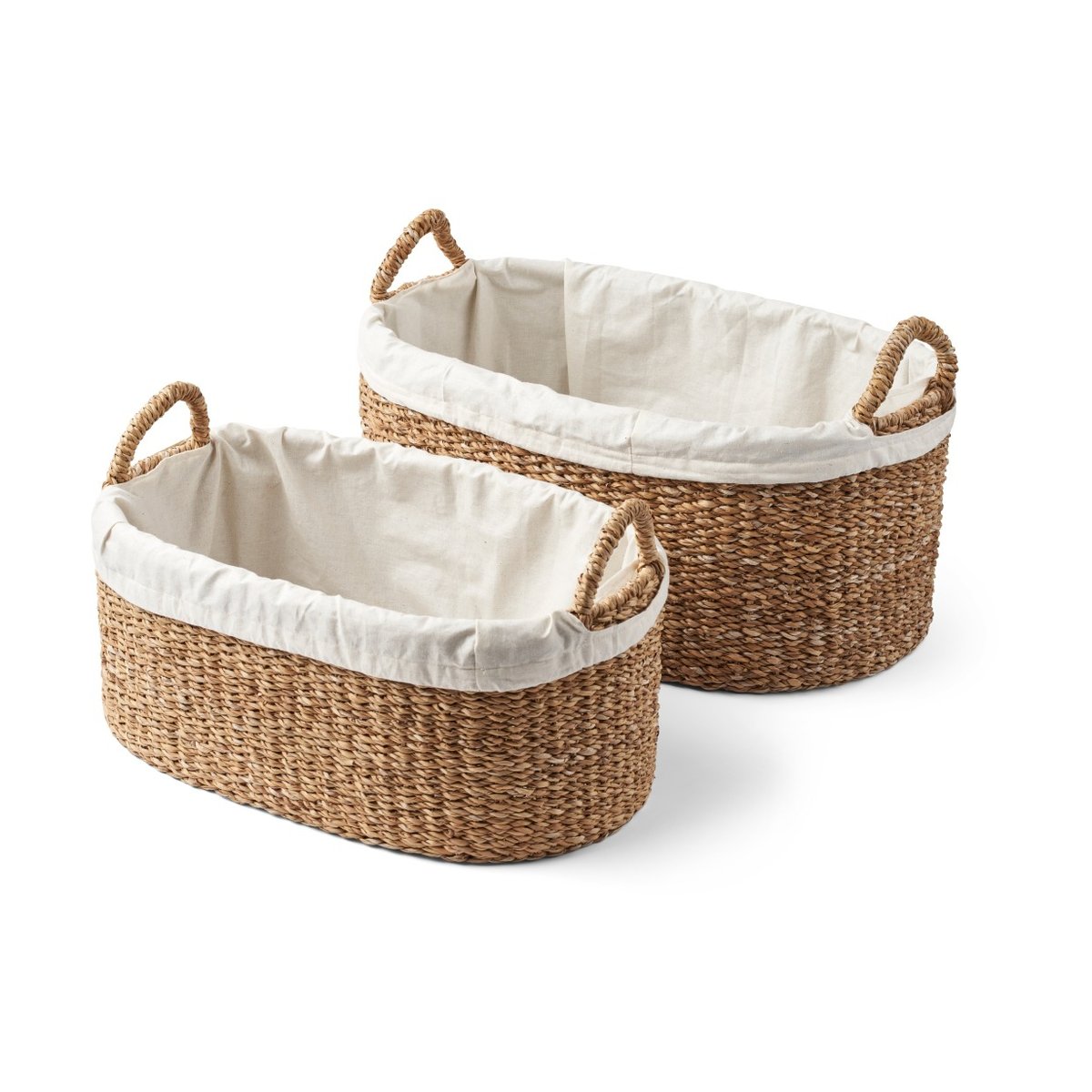Humdakin Panier à linge Humdakin, 2 pièces Tressé | Design Scandinave | Paniers à linge | Beige