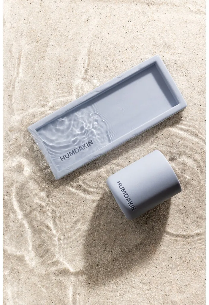 Plateau Humdakin en grès léger 10x25 cm, Blue glass Humdakin