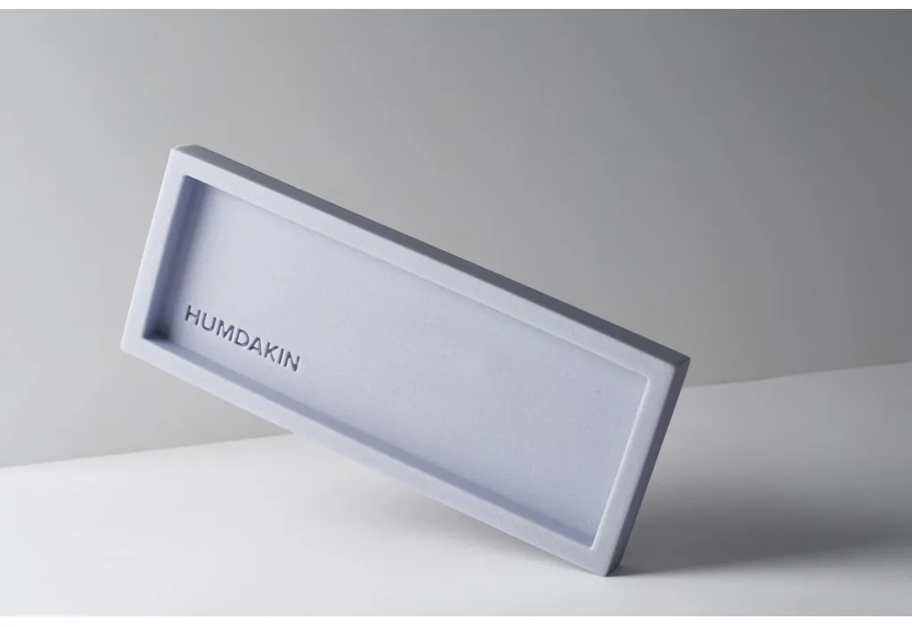 Plateau Humdakin en grès léger 10x25 cm, Blue glass Humdakin