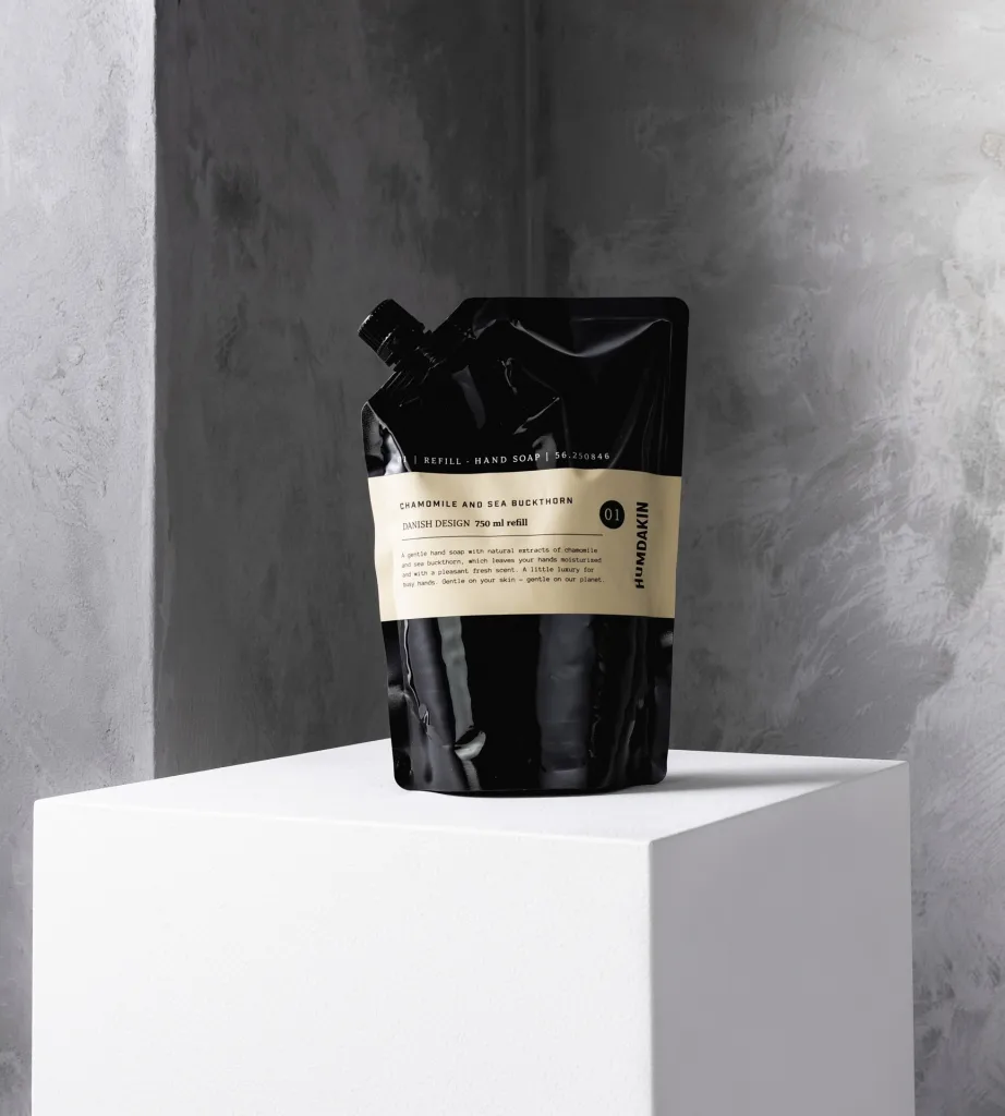 Recharge pour savon à mains Humdakin 750 ml, Chamomille & sea buckthorn Humdakin