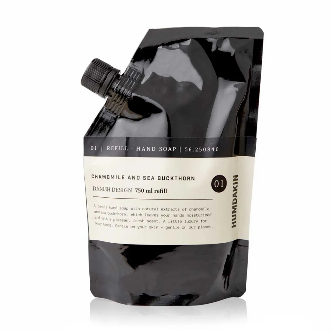 Recharge pour savon à mains Humdakin 750 ml, Chamomille & sea buckthorn Humdakin