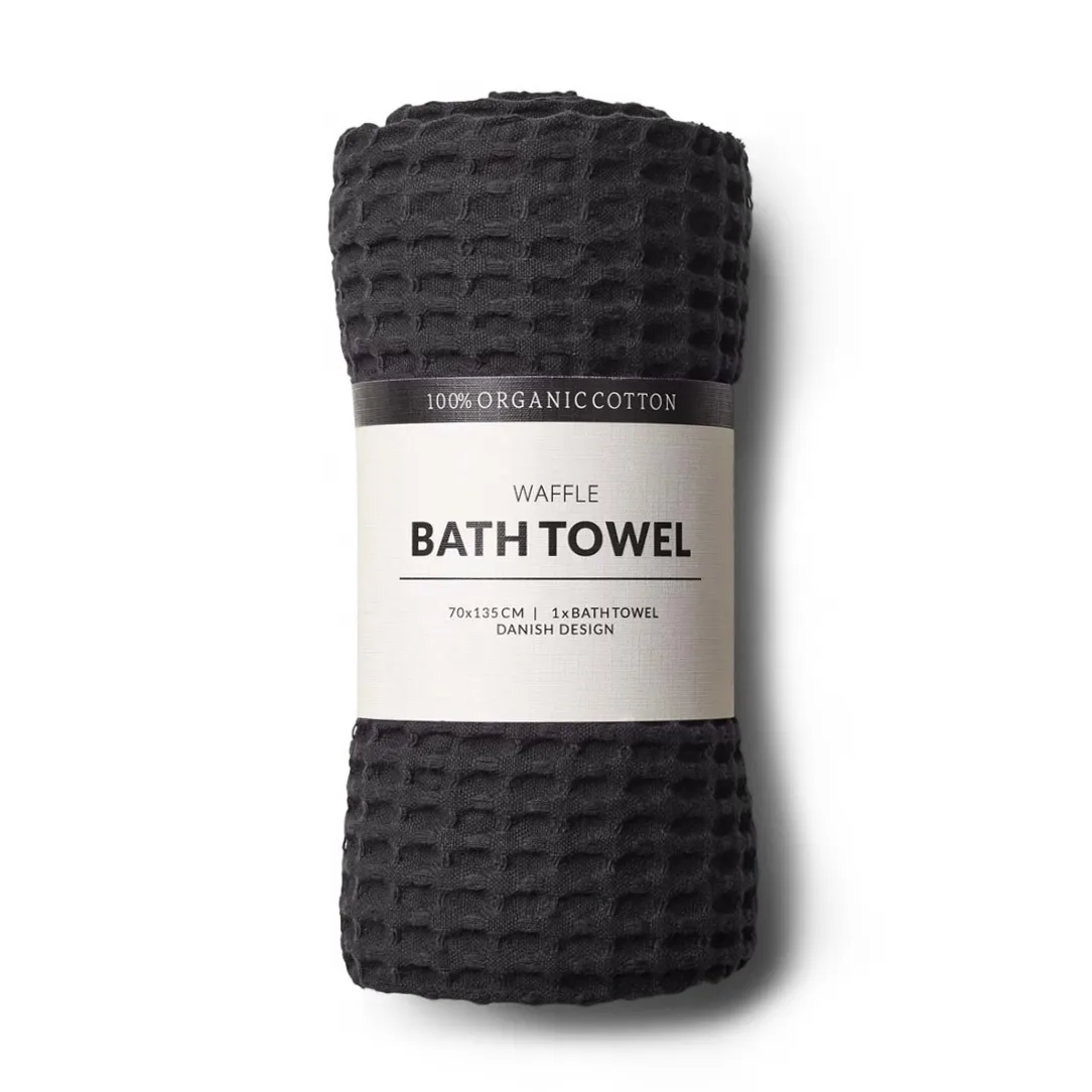 Serviette de bain Humdakin Waffle 70x135 cm, Coal Humdakin