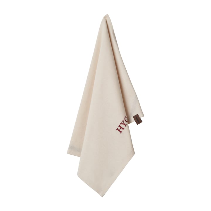 Torchon de cuisine brodé Humdakin, Blanc cassé/Rouge Humdakin