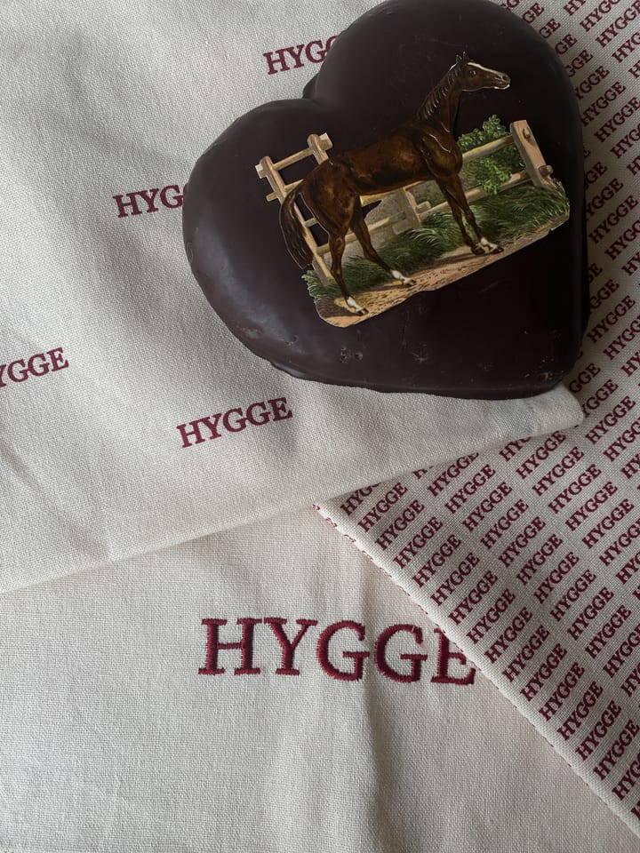 Torchon de cuisine Humdakin Hygge, Blanc cassé-rouge Humdakin