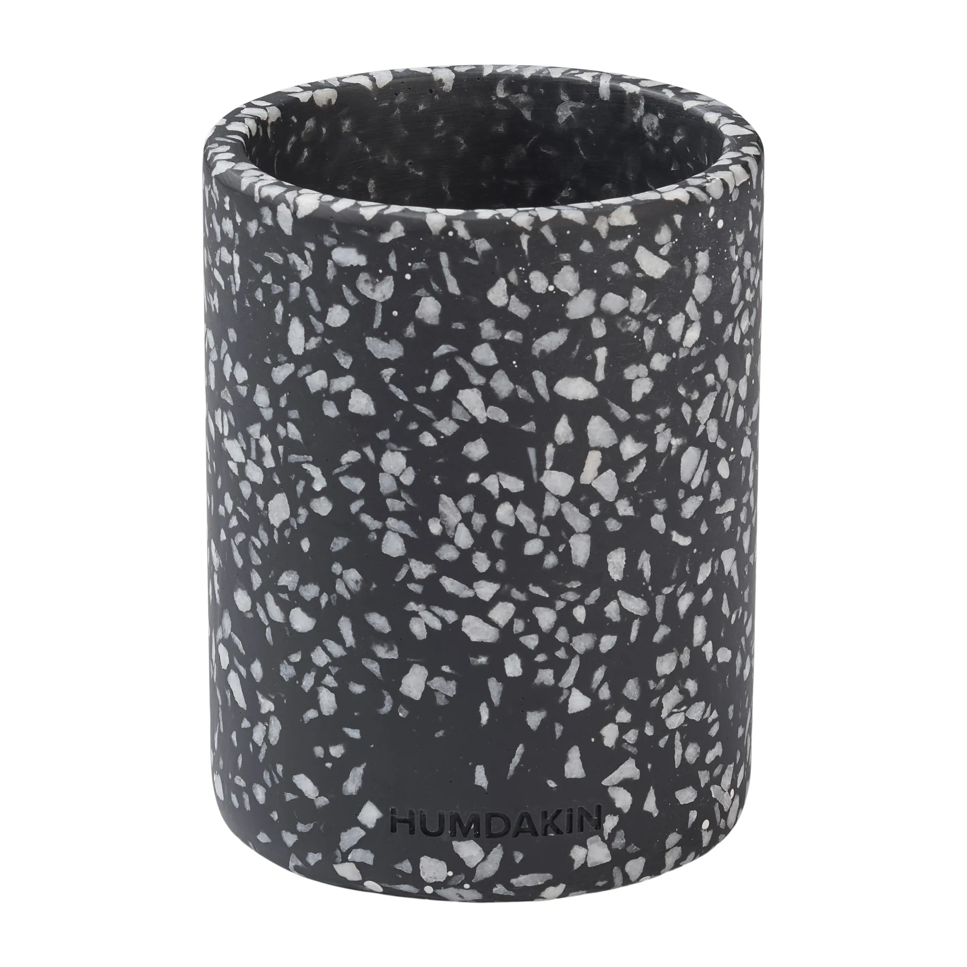 Vase Humdakin Terrazzo avec couvercle Ø10 cm, Noir Humdakin