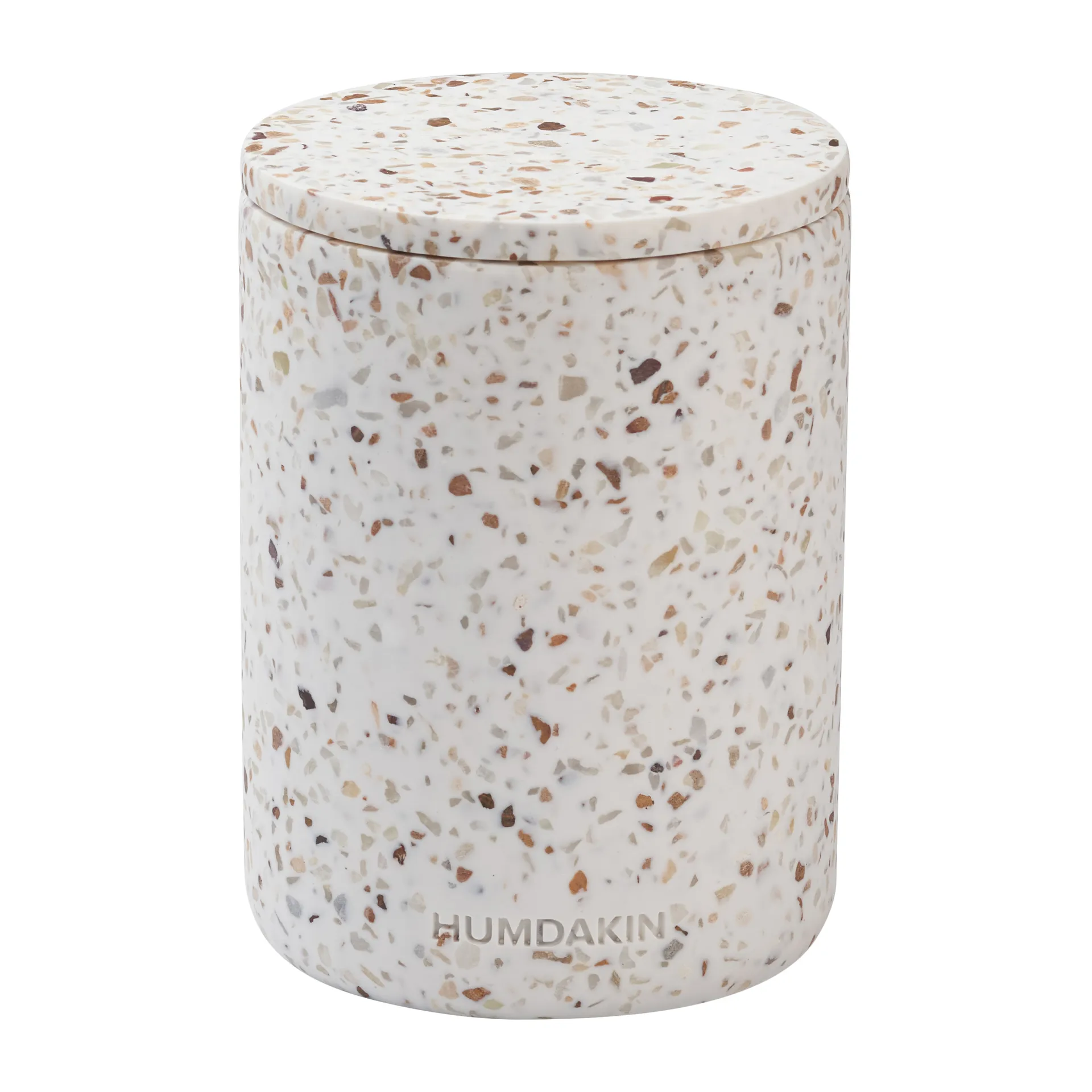 Vase Humdakin Terrazzo avec couvercle Ø10 cm, Rouge/Beige Humdakin
