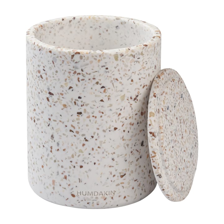 Vase Humdakin Terrazzo avec couvercle Ø13 cm - Rouge/Beige - Humdakin