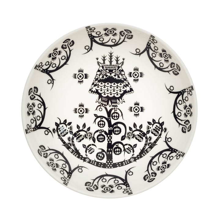 Assiette creuse Taika 20 cm - motif noir - Iittala
