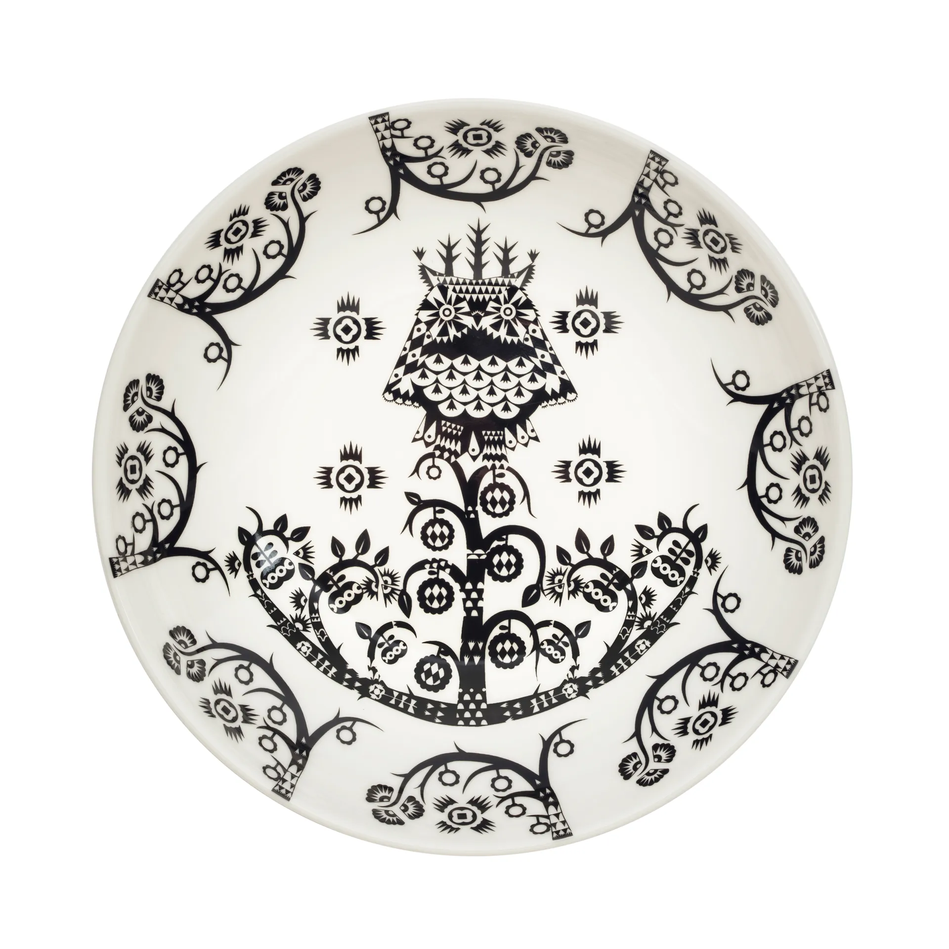 Assiette creuse Taika 20 cm, motif noir Iittala