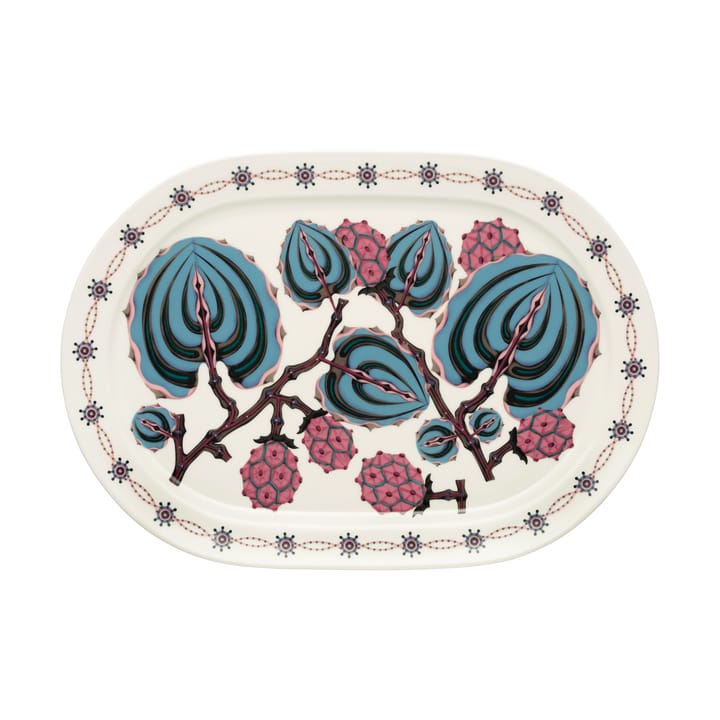 Assiette de service ovale Taika Sato 41 cm - Blanc-multicolore - Iittala