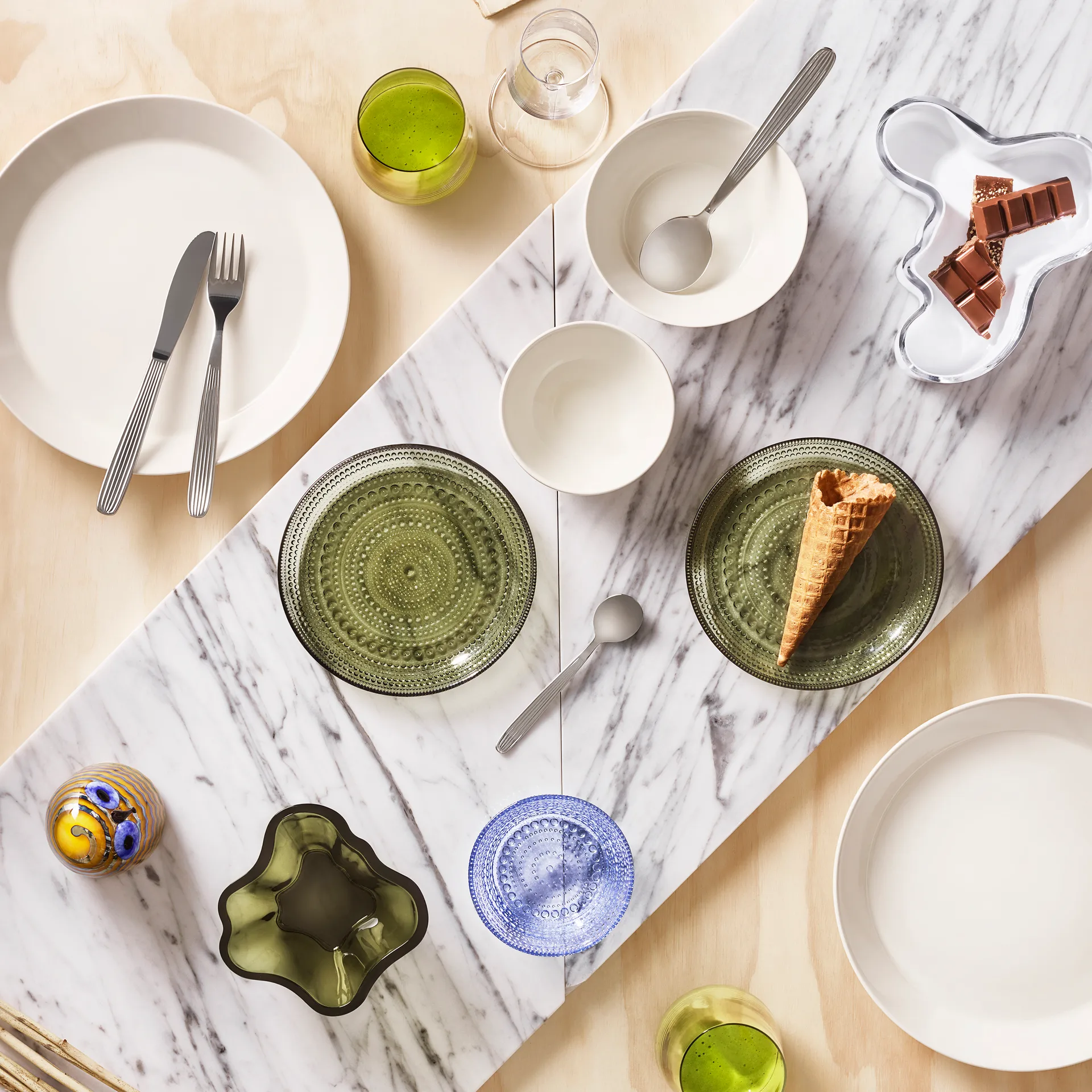 Assiette Kastehelmi Ø17 cm, vert mousse Iittala