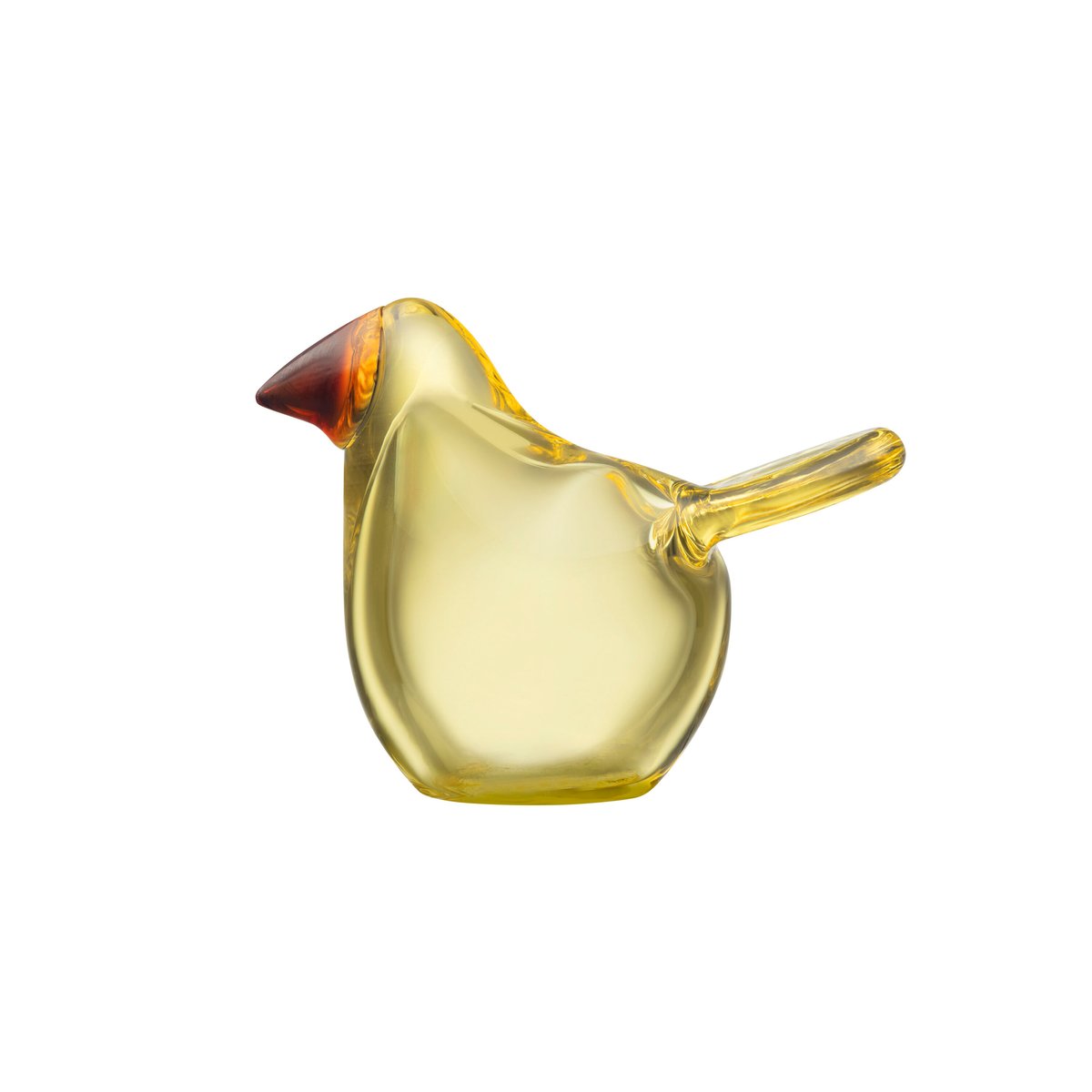 Iittala Birds by Toikka muscicapidés Citron-cuivre | Design Scandinave | L'art du verre | Jaune