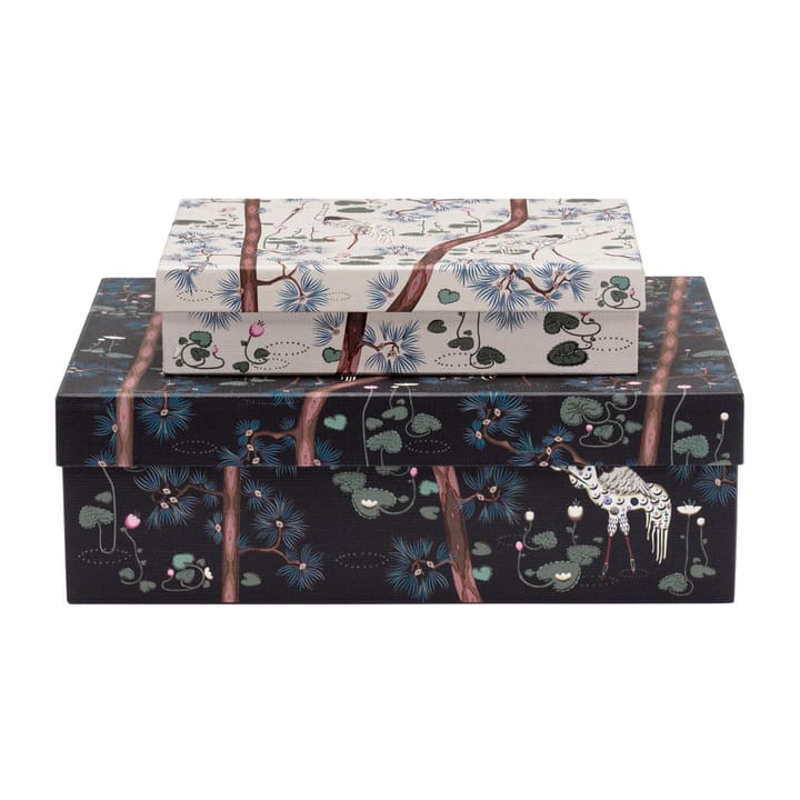 Boîte de rangement Taika 15ème anniversaire 2 pièces - Noir-blanc - Iittala