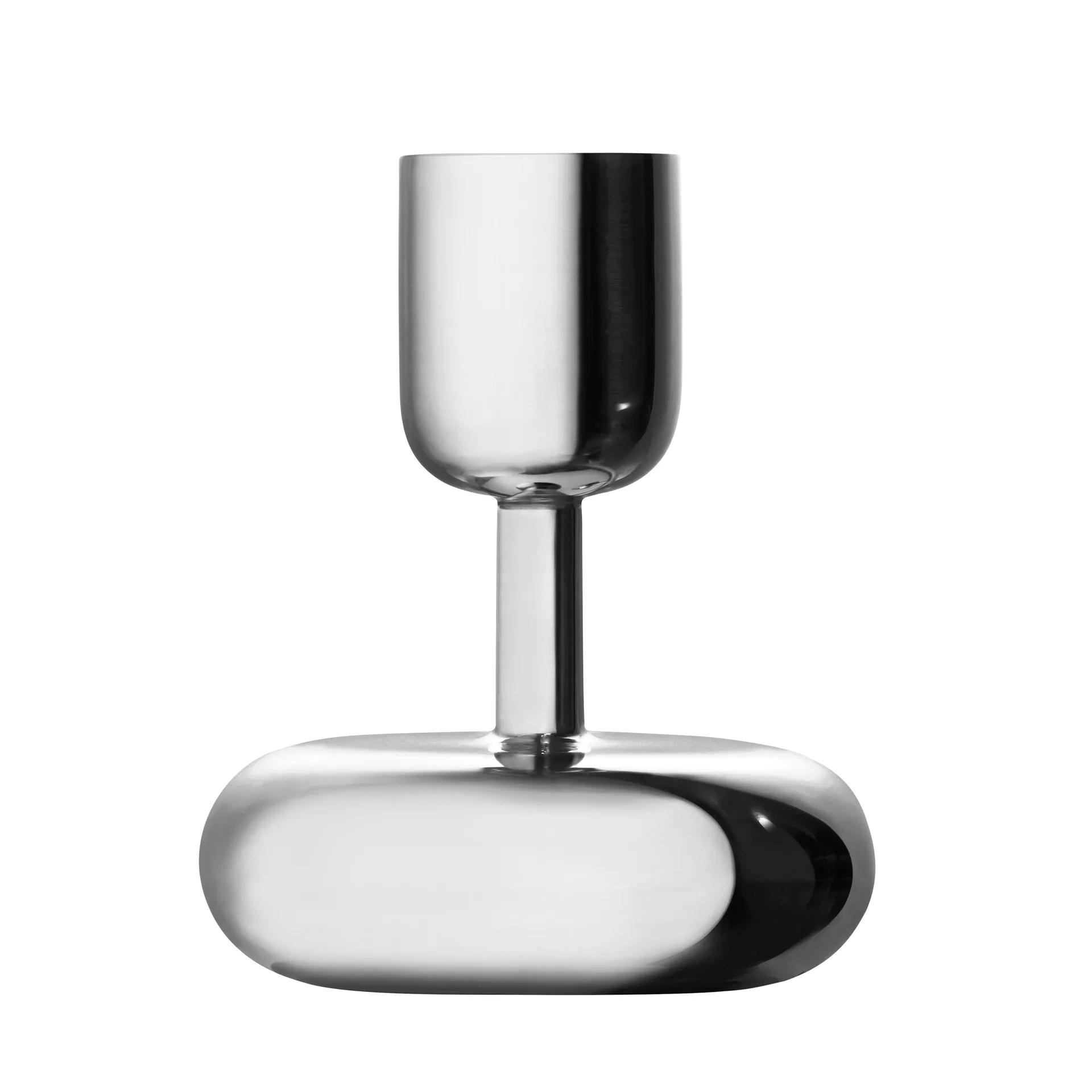 Bougeoir en acier inoxydable Nappula, petit 107 mm Iittala