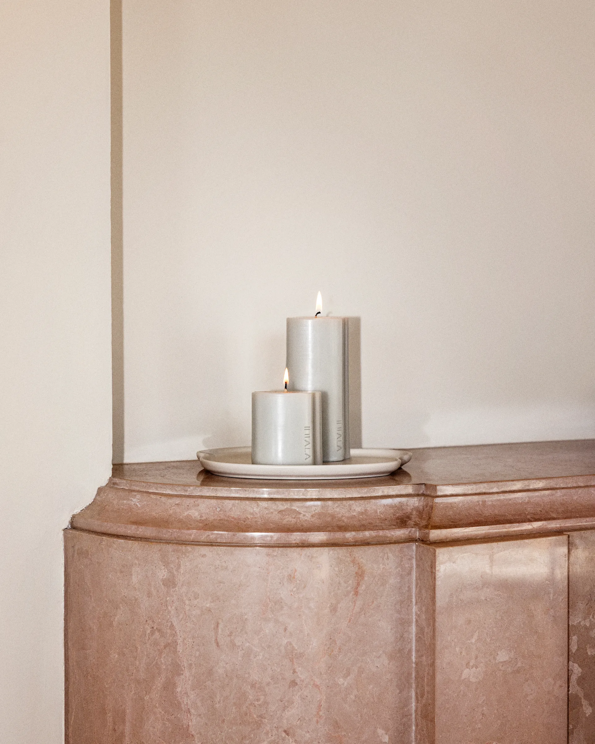 Bougie pilier Aalto, Sable, 16 cm Iittala