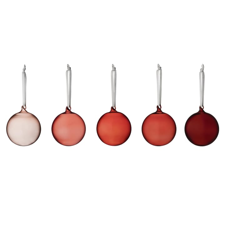 Boule de Noël Iittala 80 mm lot de 5 - Rouge - Iittala
