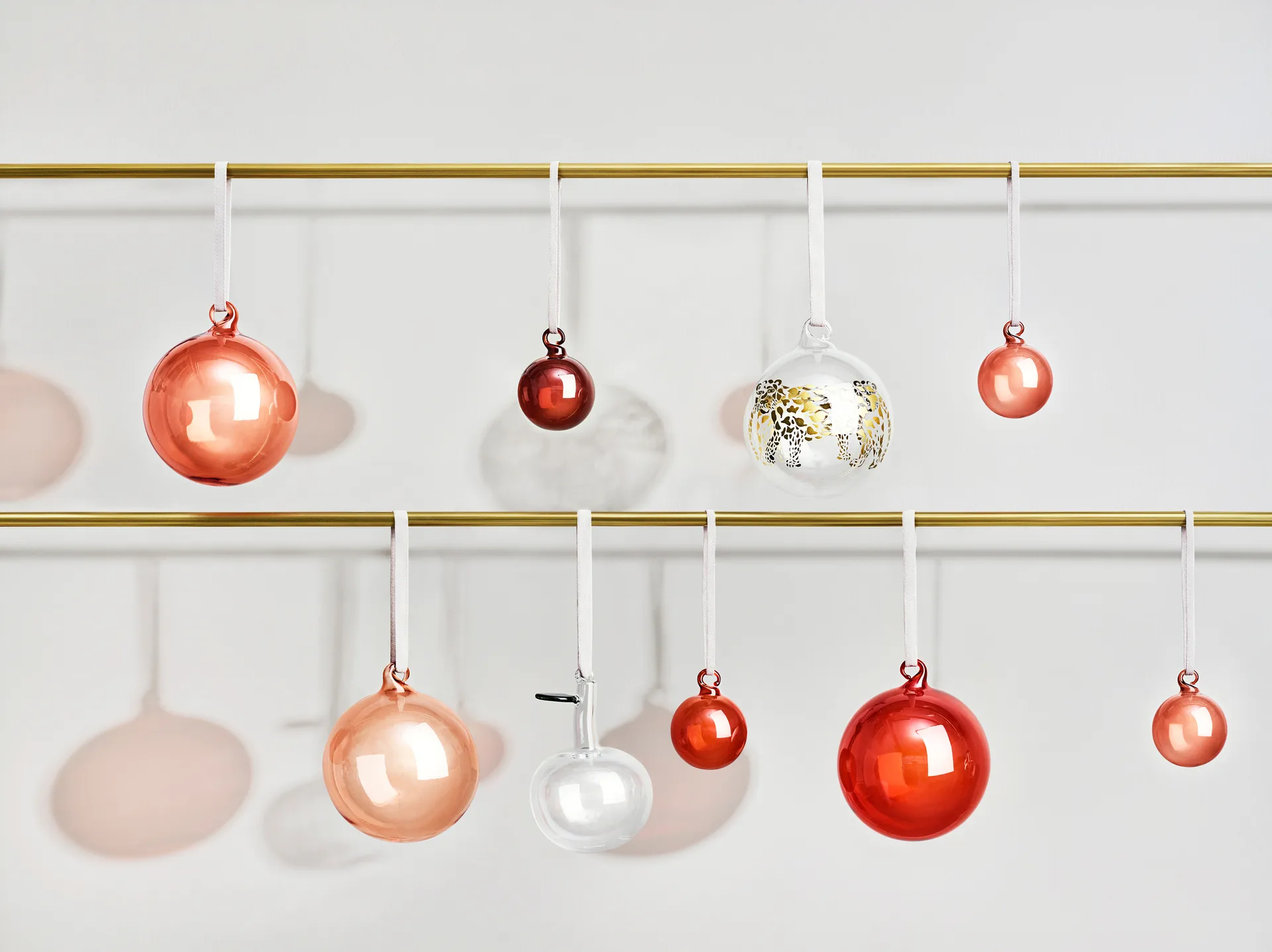 Boule de Noël Iittala Verre 40 mm 5 Pièces, Rouge Iittala