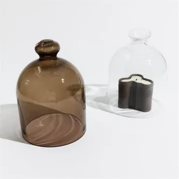 Cloche en verre Iittala 160x220 mm - Sable, verre à bulles - Iittala