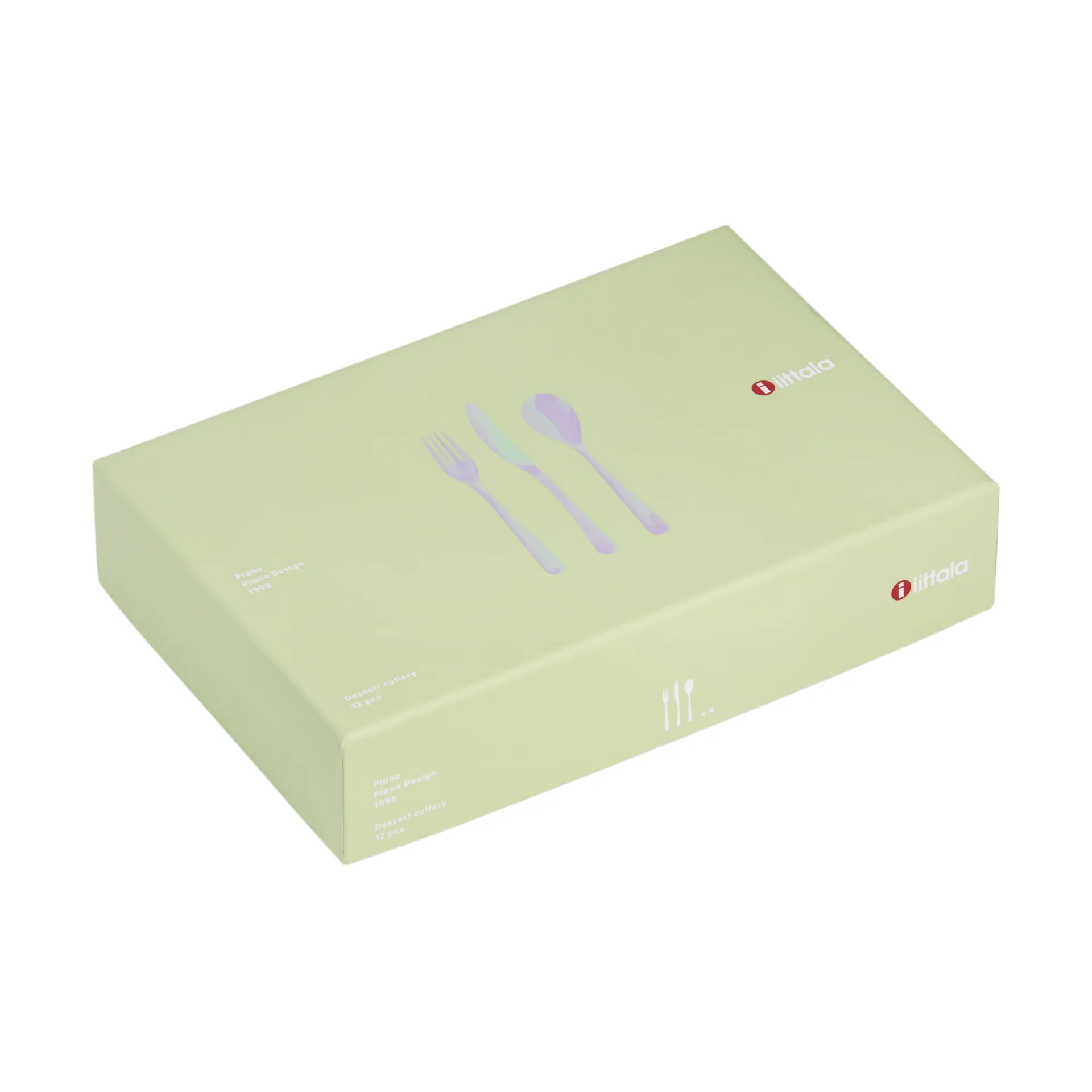 Coffret cadeau de couverts à dessert Piano, 12 pièces, Brillant Iittala