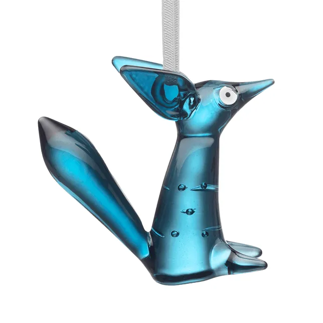 Décoration en verre Vulpes 8 cm, Bleu acier Iittala