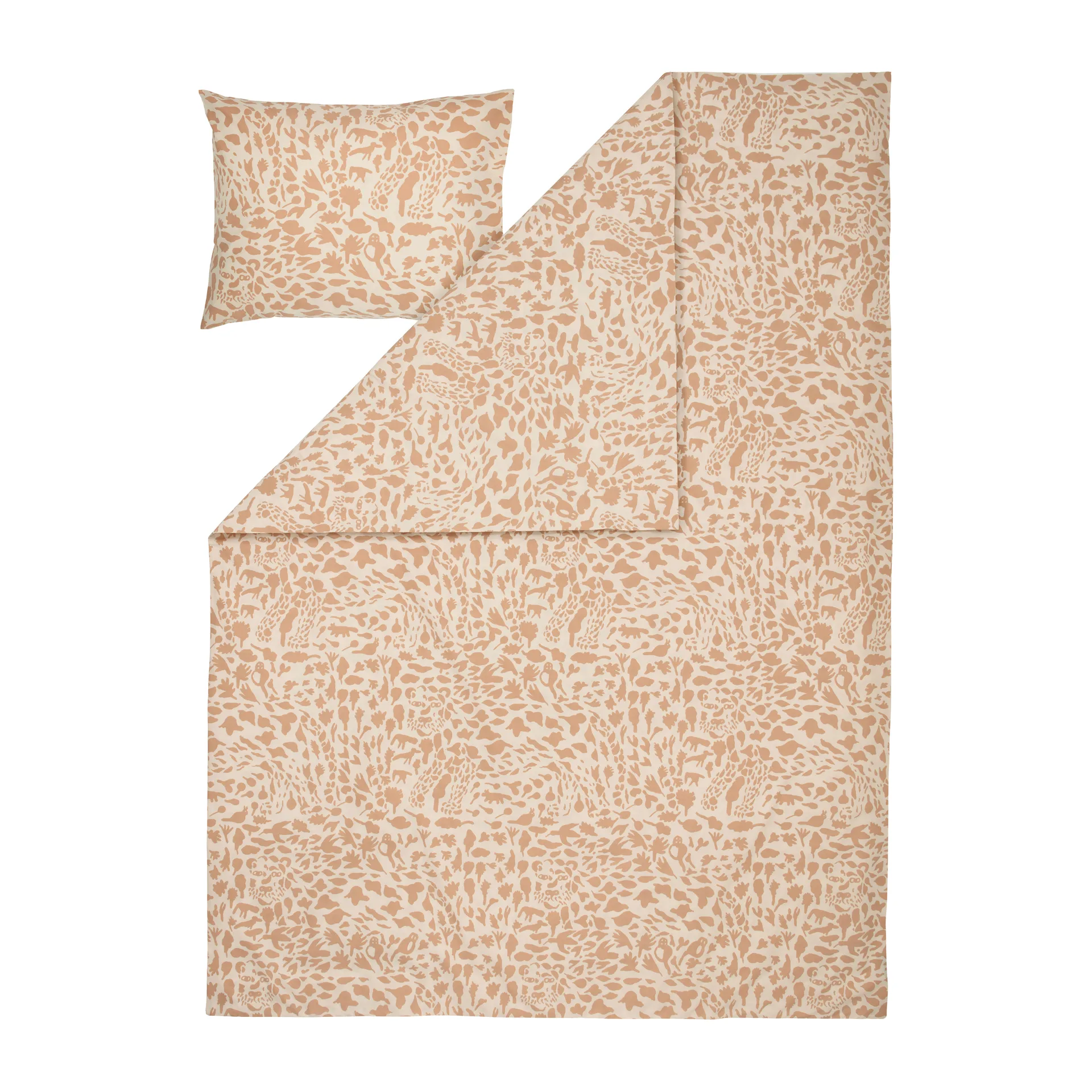 Housse de couette et taie d'oreiller Oiva Toikka Cheetah 150x210 cm, Marron Iittala
