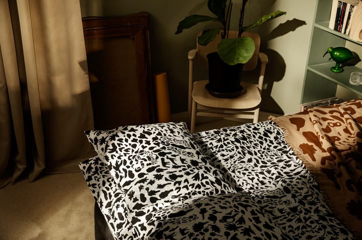 Housse de couette et taie d'oreiller Oiva Toikka Cheetah 150x210 cm - Noir-blanc - Iittala