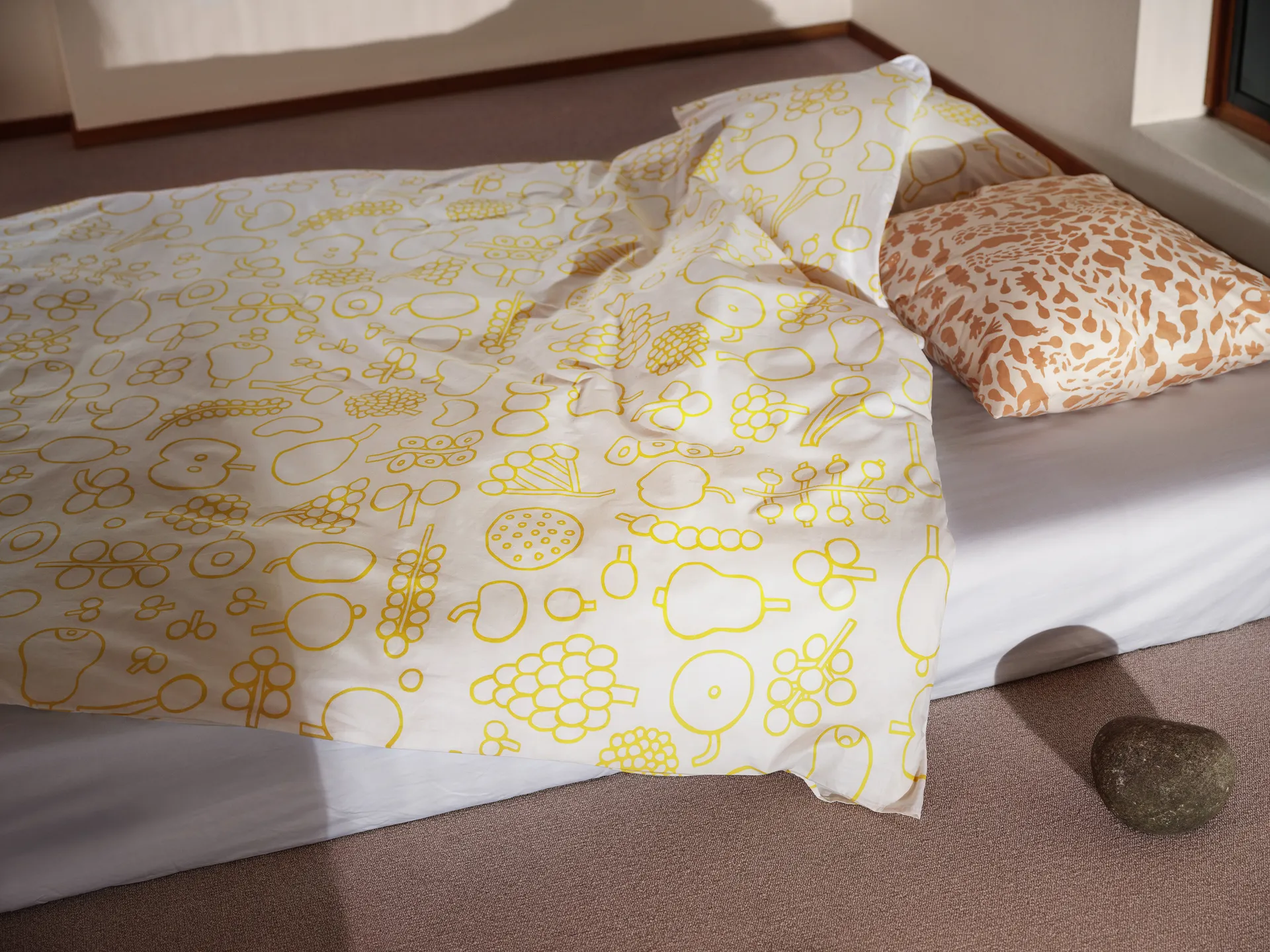 Housse de couette et taie d'oreiller Oiva Toikka Frutta 150x210 cm, Jaune Iittala