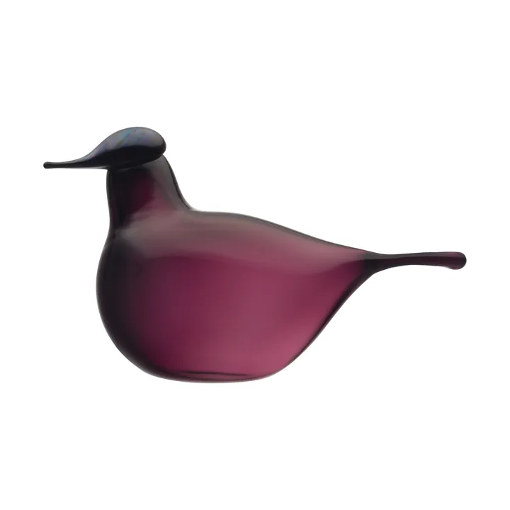 Oiseau en verre Chiffchaff - Violet, 13x8 cm - Iittala