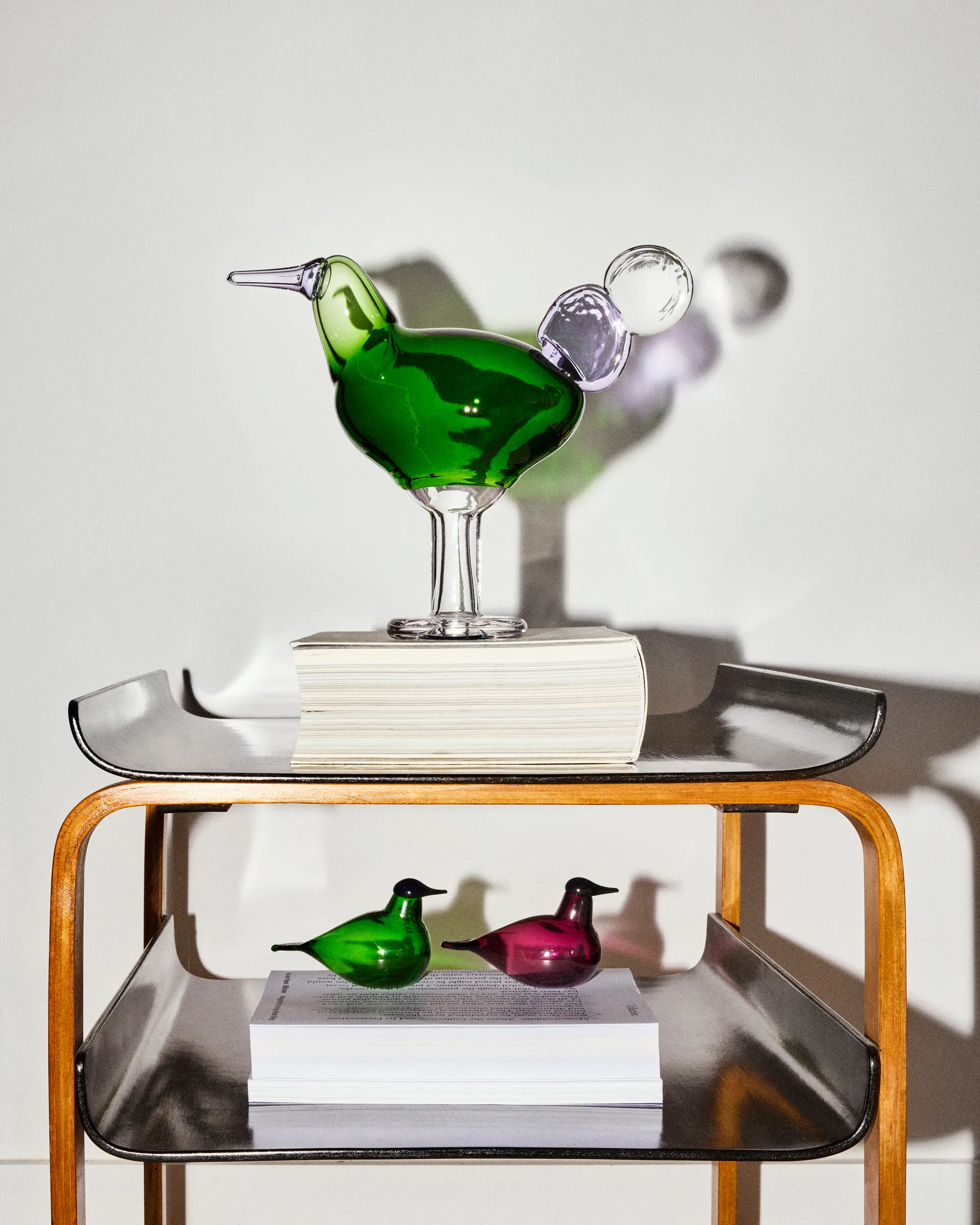 Oiseau en verre Chiffchaff, Violet, 13x8 cm Iittala