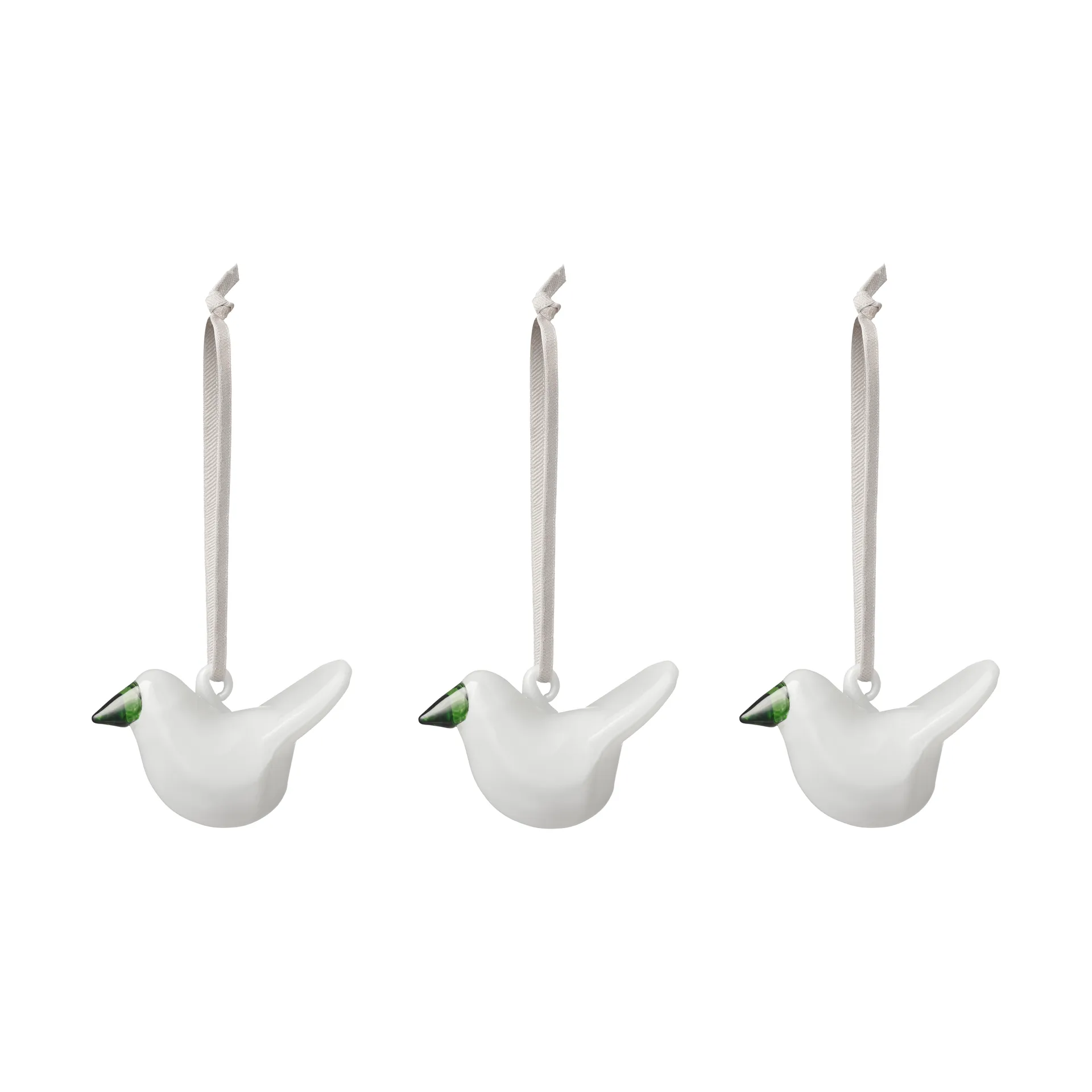 Oiseau en verre Iittala, lot de 3, Blanc Iittala
