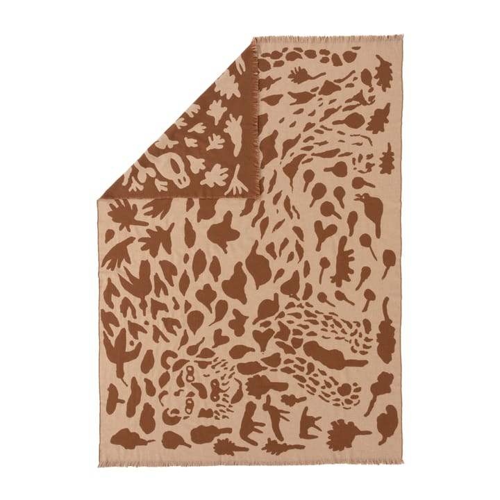 Plaid en laine Oiva Toikka Cheetah 130x180 cm - Marron - Iittala