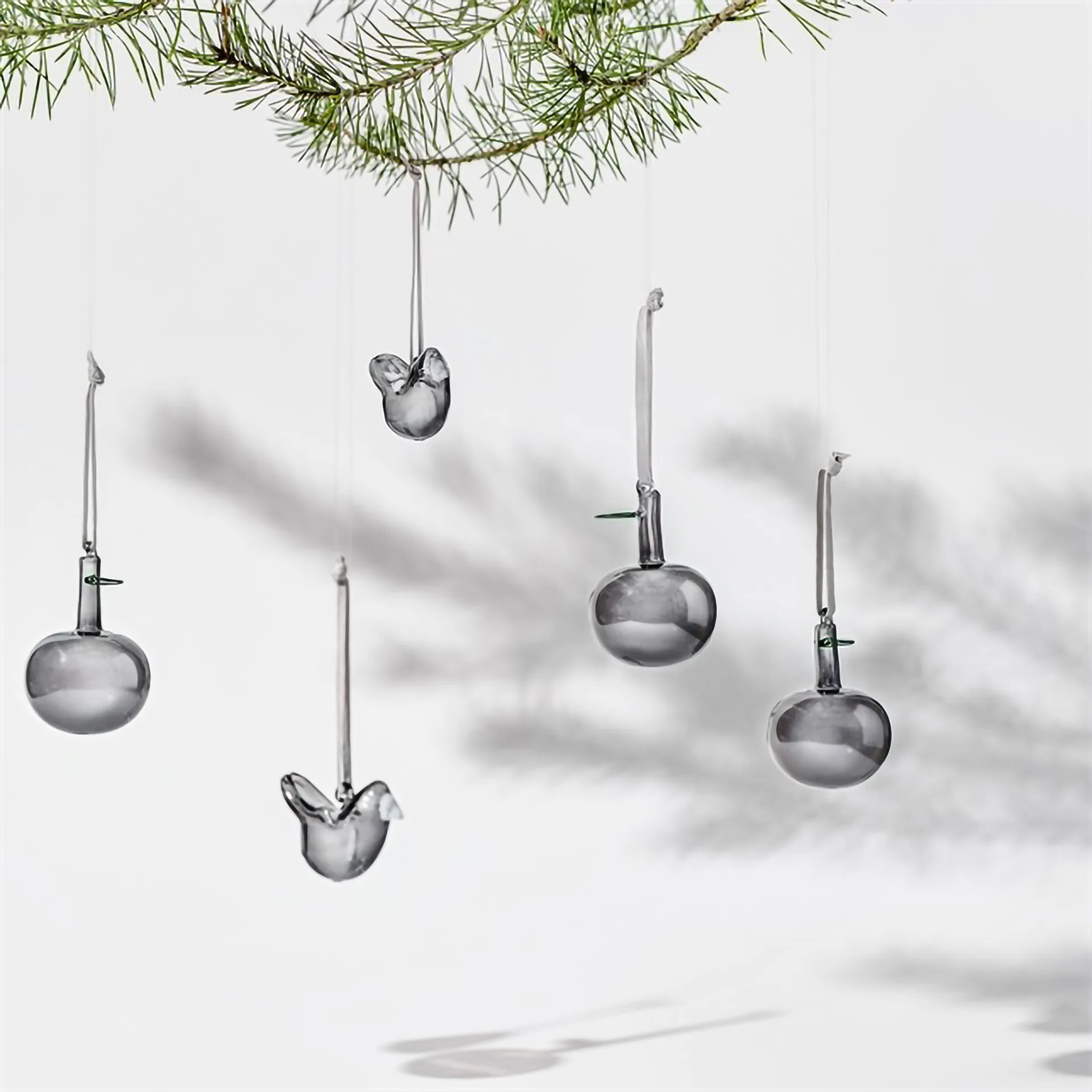 Pomme en verre Iittala Ø6 cm, lot de 3, Gris Iittala