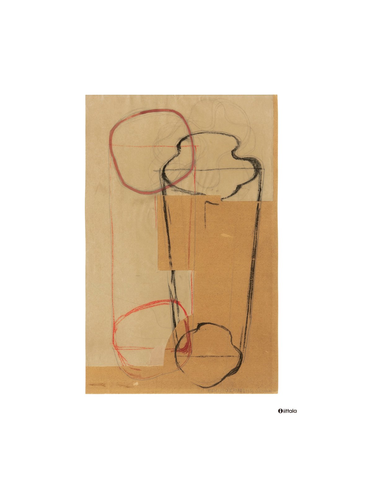 Iittala Poster Aalto Art Sketch Brown 50x70 cm | Design Scandinave | Posters | Marron