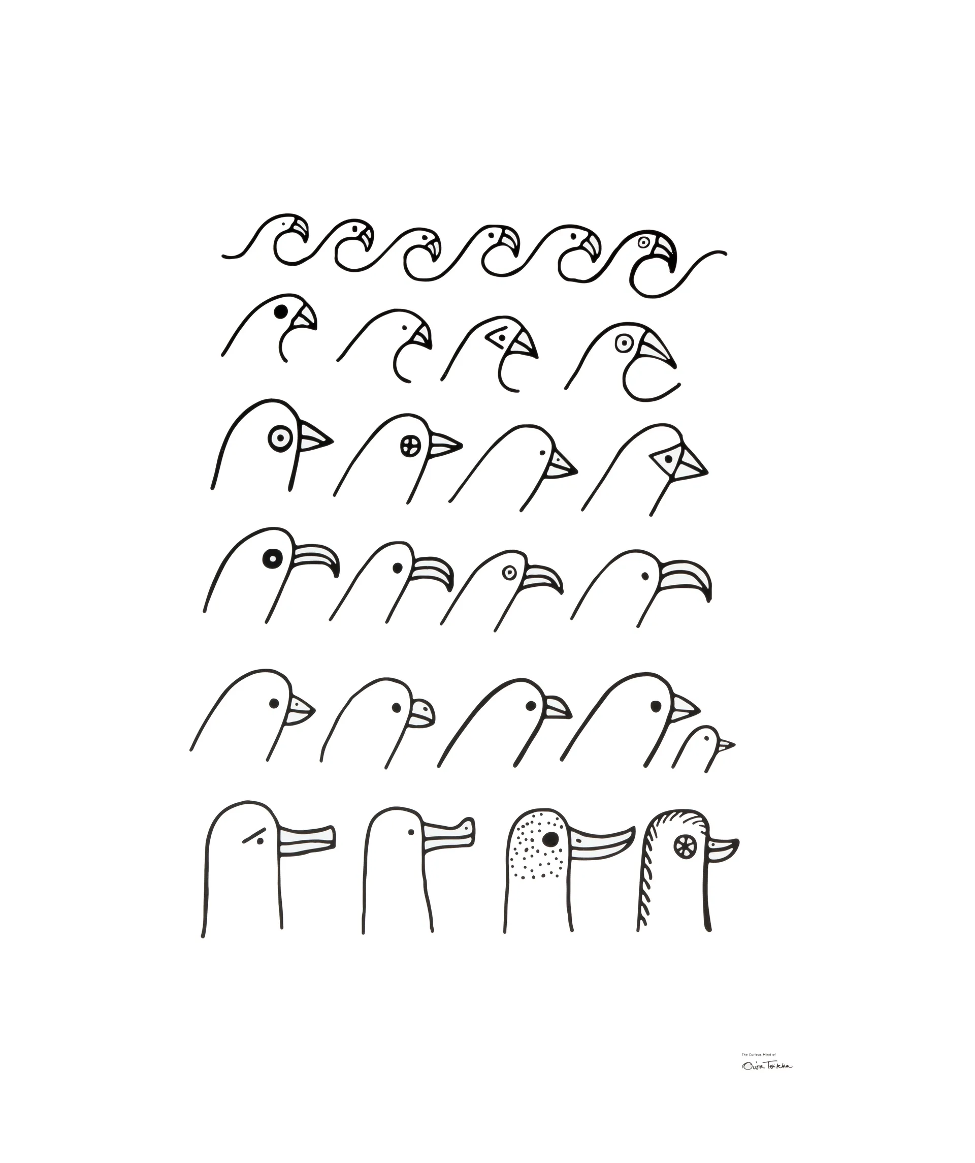 Poster Oiva Toikka Birdhouse, 50x70 cm Iittala