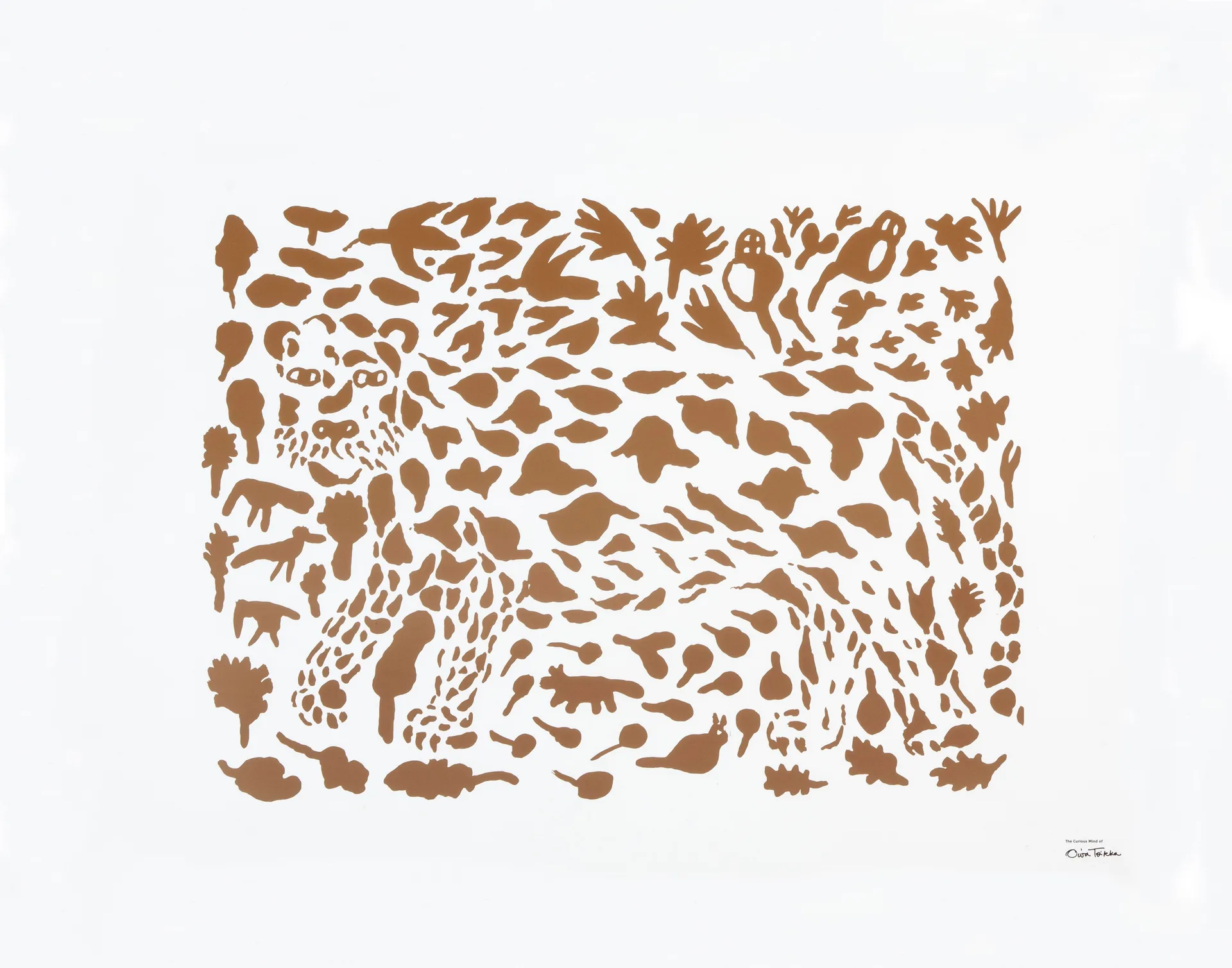 Poster Oiva Toikka Cheetah marron, 50x70 cm Iittala