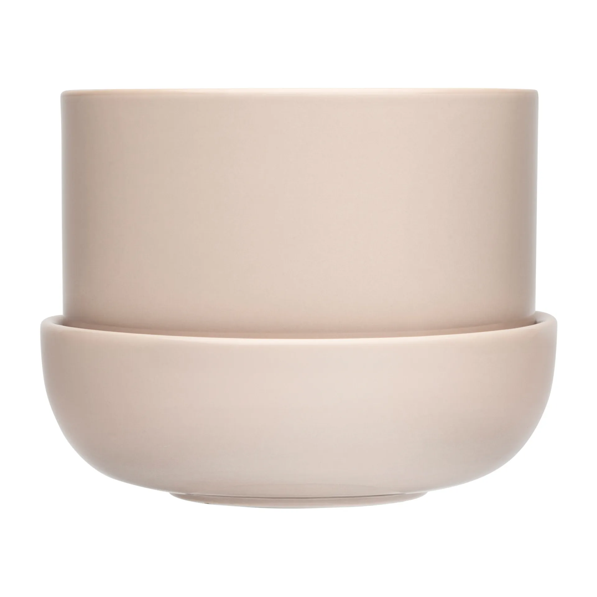 Pot avec soucoupe Nappula Ø17 cm h13 cm, Beige Iittala